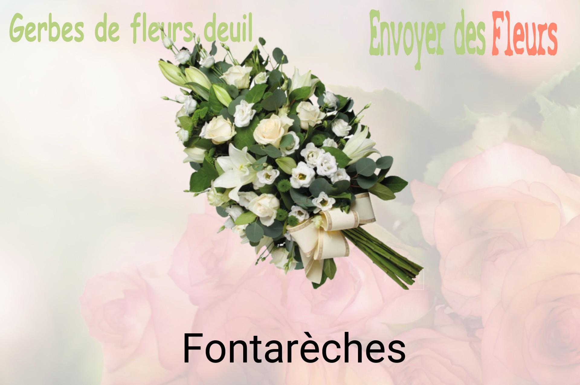 Gerbe de fleurs de deuil livrée à Fontarèches